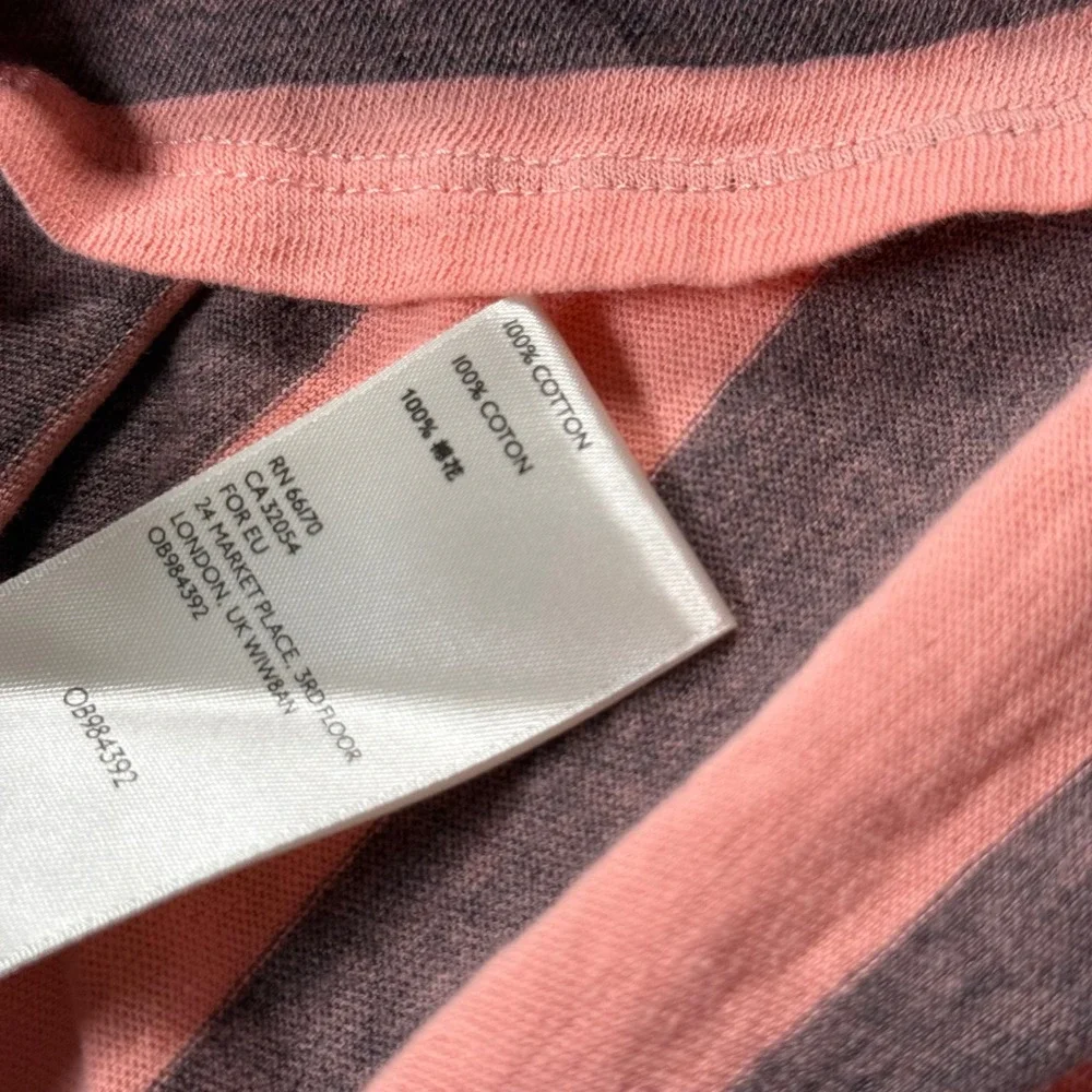 Free People We The Free Striped Knotted Shoulder Tank Top Pink Grey OB984392 M